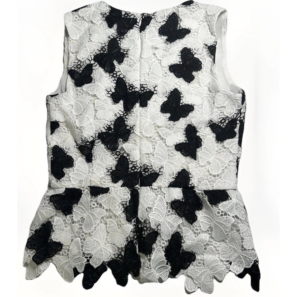 White House Black Market Women's Black White Floral Lace Dress S 0 (224)